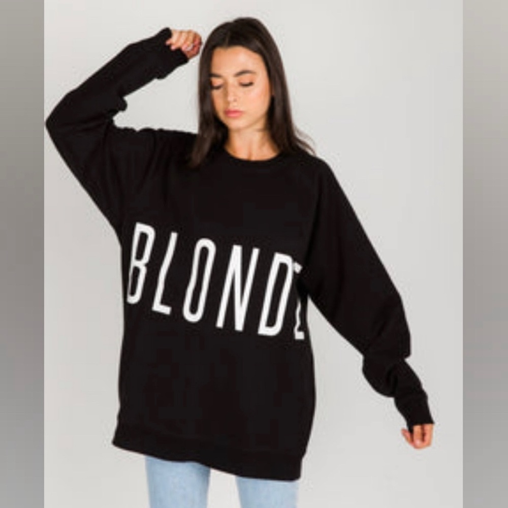 brunette the label blonde big sister crew new xs/s